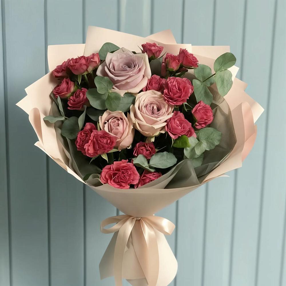Букет цветов из: Гвоздики и Розы в Шамилькале