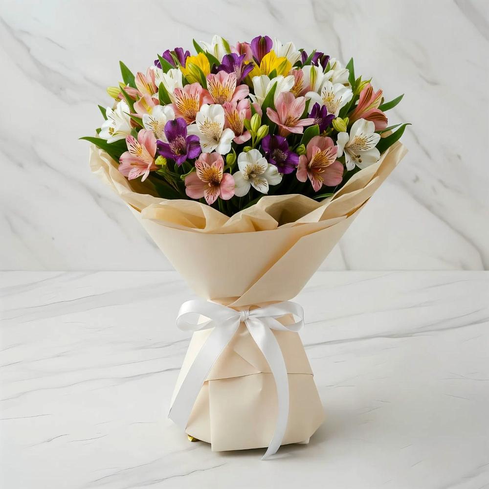 Букет цветов из: Альстромерии в Шамилькале