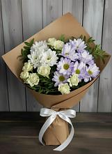 Букет цветов из:  Хризантемы и Розы в Шамилькале