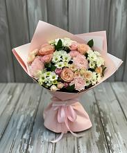 Букет цветов из:  Гвоздики, Розы и Хризантемы в Шамилькале