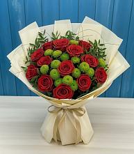 Букет цветов из:  Розы и Хризантемы #REPLACE_PRED# Шамилькале