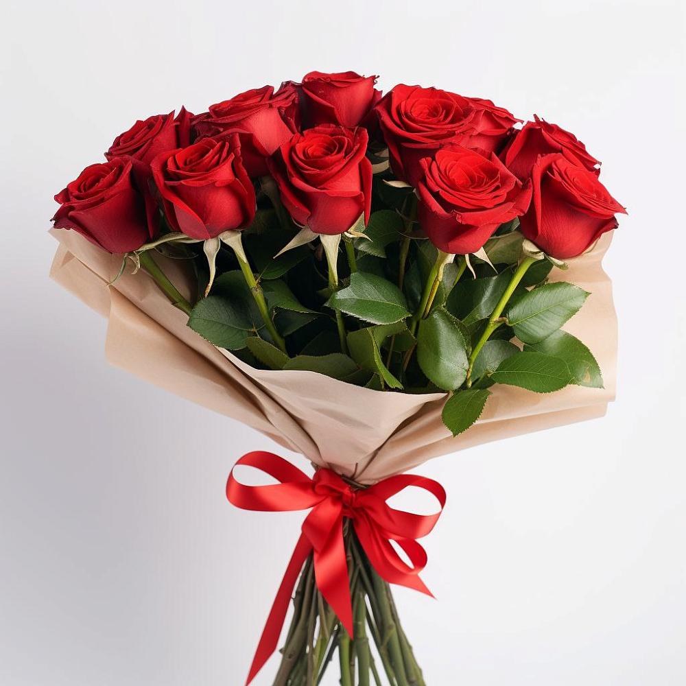 Букет 11 Красных роз Эдлесс Лав в Шамилькале